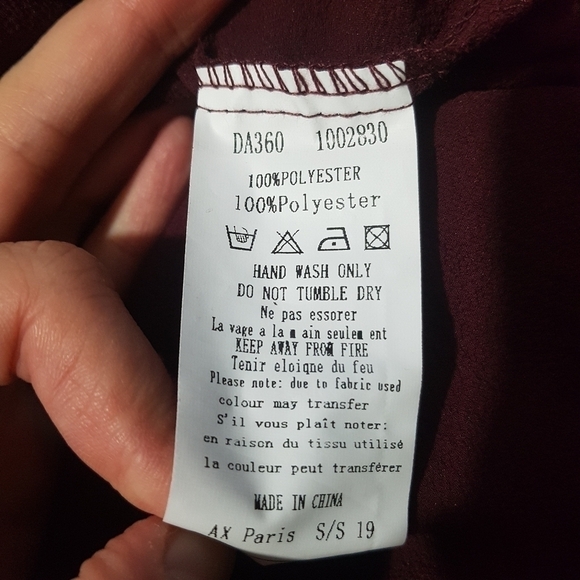 Ax Paris Plum Frill Faux Wrap Belted High Low Sleeveless Maxi Dress - Picture 11 of 15